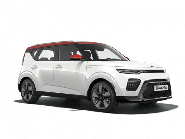 Kia Soul Clear White / Inferno Red